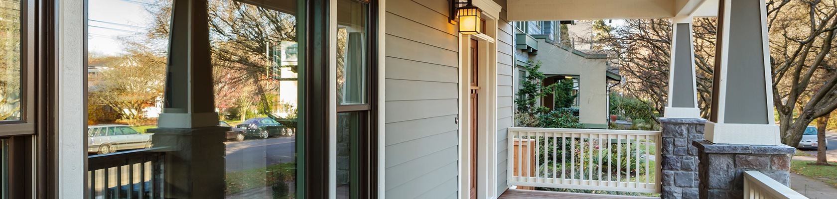 The front porch of a house.